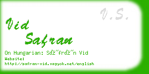 vid safran business card
